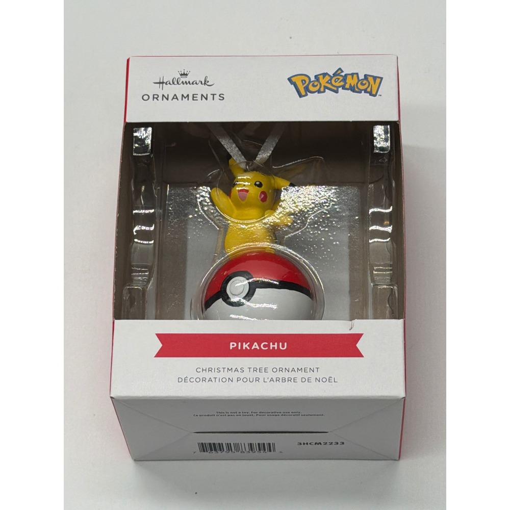 Hallmark Pokemon Pikachu on Poke Ball Christmas Tree Ornament 3HCM2233 New‎